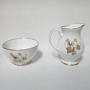 Marlborough Sugar and Creamer Bone China Made in England